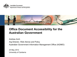 Office Document Accessibility for the Australian Government