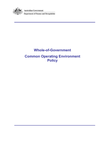 Whole-of-Government Common Operating Environment Policy