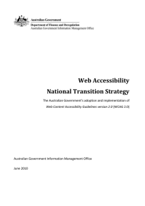 Web Accessibility National Transition Strategy