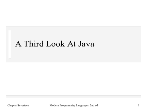 A Third Look At Java Chapter Seventeen Modern Programming Languages, 2nd ed. 1