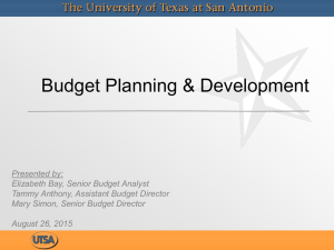Budget Planning &amp; Development