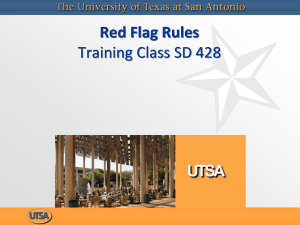 Red Flag Rules Training Class SD 428