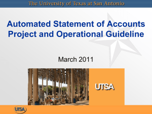 Automated Statement of Accounts Project and Operational Guideline March 2011