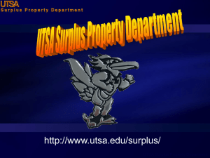 UTSA Surplus Property Department