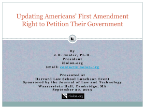 Updating Americans’ First Amendment Right to Petition Their Government