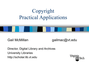 Copyright Practical Applications Gail McMillan