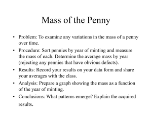 Mass of the Penny