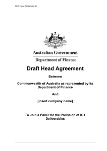 Draft Head Agreement
