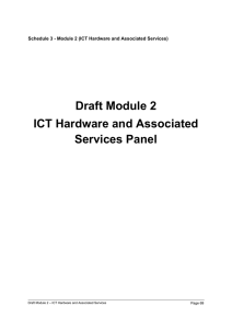 Draft Module 2 ICT Hardware and Associated Services Panel