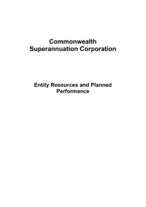 Commonwealth Superannuation Corporation Entity Resources and Planned