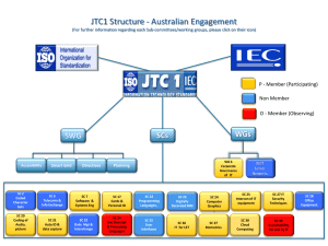 JTC1 Structure - Australian Engagement WGs SCs P - Member (Participating)