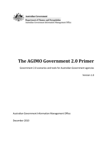 The AGIMO Government 2.0 Primer