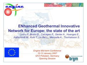 ENhanced Geothermal Innovative Network for Europe: the state of the art