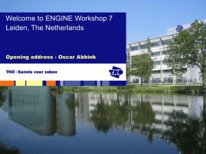 Welcome to ENGINE Workshop 7 Leiden, The Netherlands