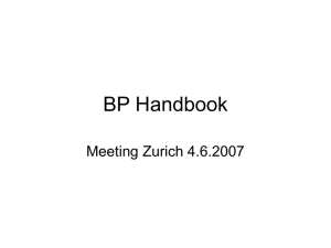 BP Handbook Meeting Zurich 4.6.2007
