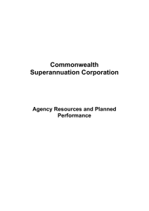 Commonwealth Superannuation Corporation Agency Resources and Planned