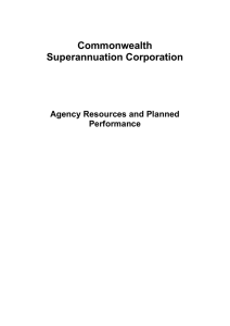 Commonwealth Superannuation Corporation  Agency Resources and Planned