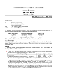 SONOMA COUNTY OFFICE OF EDUCATION SCOE BIZ Bulletin No.  15-06