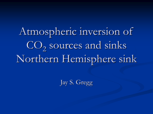 Atmospheric inversion of CO sources and sinks Northern Hemisphere sink