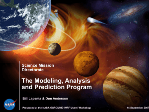 The Modeling, Analysis and Prediction Program Science Mission Directorate