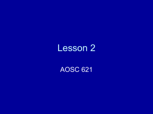 Lesson 2 AOSC 621