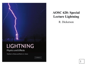 AOSC 620: Special Lecture Lightning R. Dickerson 1