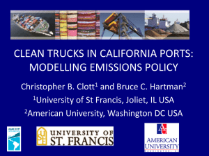 CLEAN TRUCKS IN CALIFORNIA PORTS: MODELLING EMISSIONS POLICY