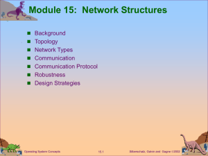 Module 15:  Network Structures Background Topology Network Types