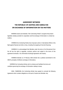 AGREEMENT BETWEEN THE REPUBLIC OF AUSTRIA AND GIBRALTAR