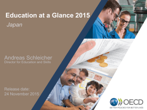 Education at a Glance 2015 Japan Andreas Schleicher Release date: