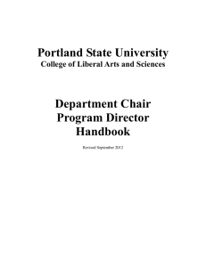 Portland State University  Department Chair Program Director