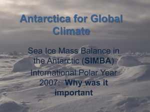 Antarctica for Global Climate Sea Ice Mass Balance in SIMBA