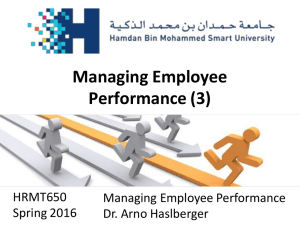 Managing Employee Performance (3) HRMT650 Managing Employee Performance