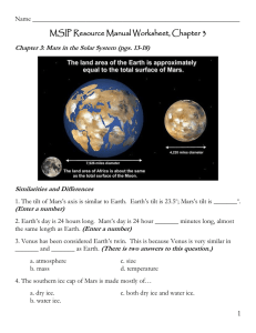 MSIP Resource Manual Worksheet, Chapter 3 Similarities and Differences