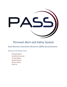 Personal Alert and Safety System Small Business Innovation Research