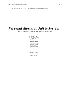 Personal Alert and Safety System