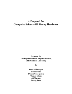 A Proposal for Computer Science 411 Group Hardware