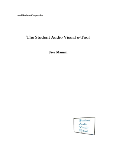 The Student Audio Visual e-Tool  User Manual Azul Business Corporation