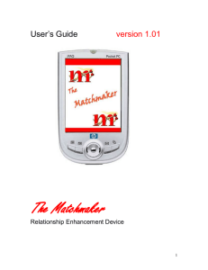 The Matchmaker User’s Guide  version 1.01