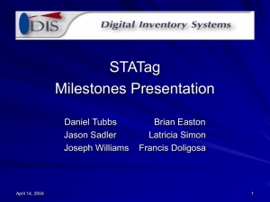 STATag Milestones Presentation
