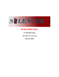 Evaluation Plan CS 410 Red Team July 26, 2016