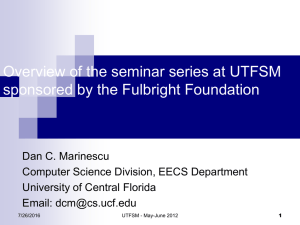 Overview of the seminar series at UTFSM