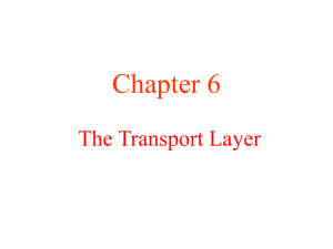 Chapter 6 The Transport Layer