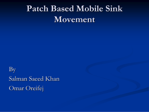 Patch Based Mobile Sink Movement By Salman Saeed Khan