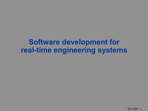 Software development for real-time engineering systems EEL 6897  1