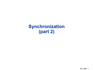 Synchronization (part 2) EEL 6897  1