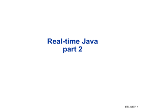 Real-time Java part 2 EEL 6897  1
