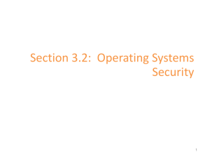 Section 3.2:  Operating Systems Security 1