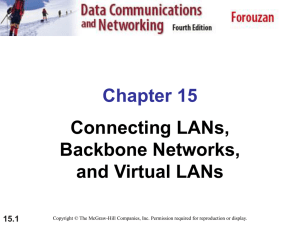 Chapter 15 Connecting LANs, Backbone Networks, and Virtual LANs