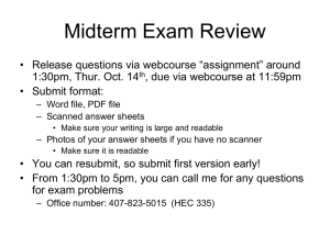Midterm Exam Review